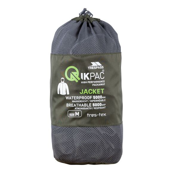 Trespass Qikpac X Unisex Packaway Jacket / Moss - Picture 4 of 5